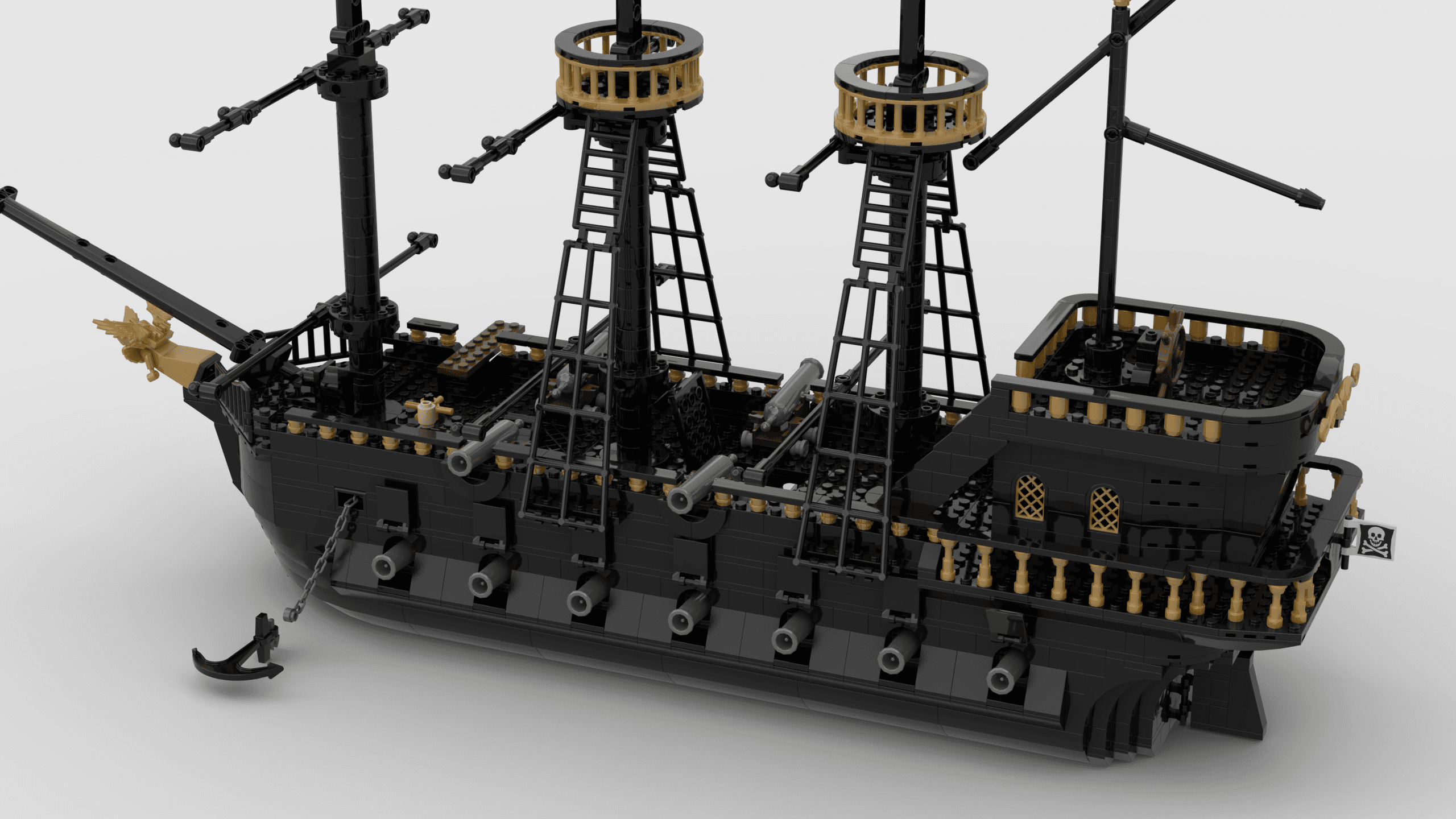 first digital Lego MOC: "The Black Queen" ship